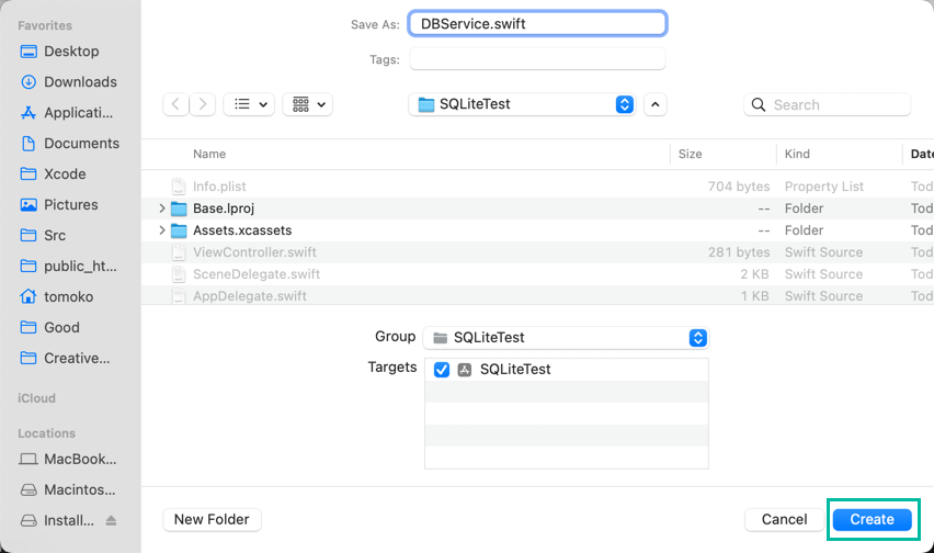 Create a test iOS app for SQLite 4