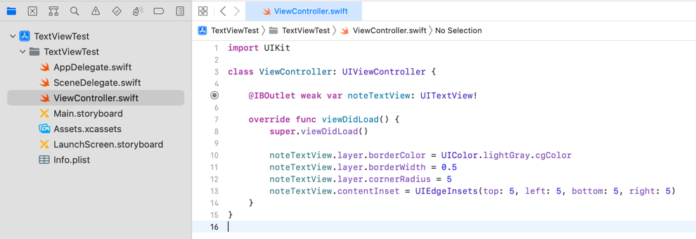 How to Add Border to Text View in Swift 4