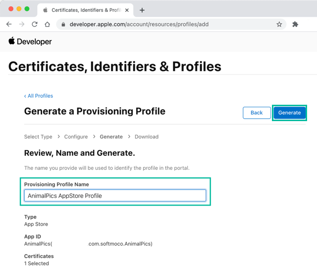 How to create an App Store Distribution Provisioning Profile 6