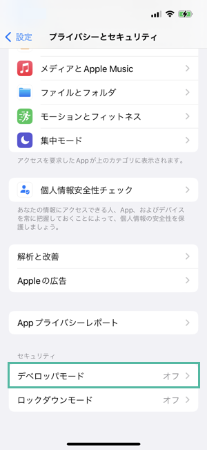 iPhone・iPad の Developer Mode（デベロッパモード）を有効にする方法 3