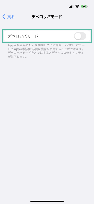 iPhone・iPad の Developer Mode（デベロッパモード）を有効にする方法 4