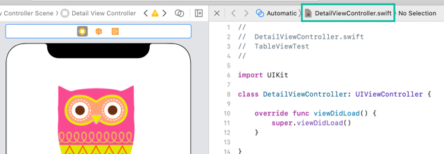 Table View からの画面遷移11