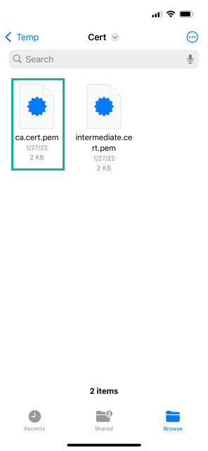 How to Install Intermediate and Root CA Certificates on iPhone 11