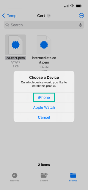 How to Install Intermediate and Root CA Certificates on iPhone 12