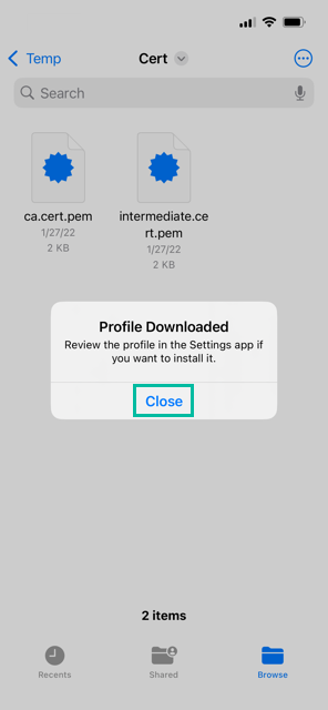 How to Install Intermediate and Root CA Certificates on iPhone 13