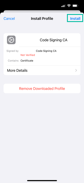 How to Install Intermediate and Root CA Certificates on iPhone 5