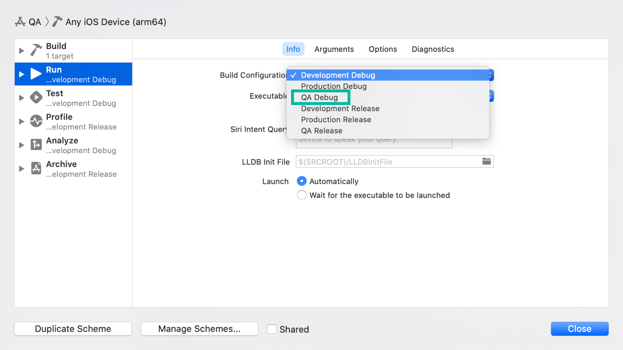 How to Create and Configure a Build Scheme in Xcode 14