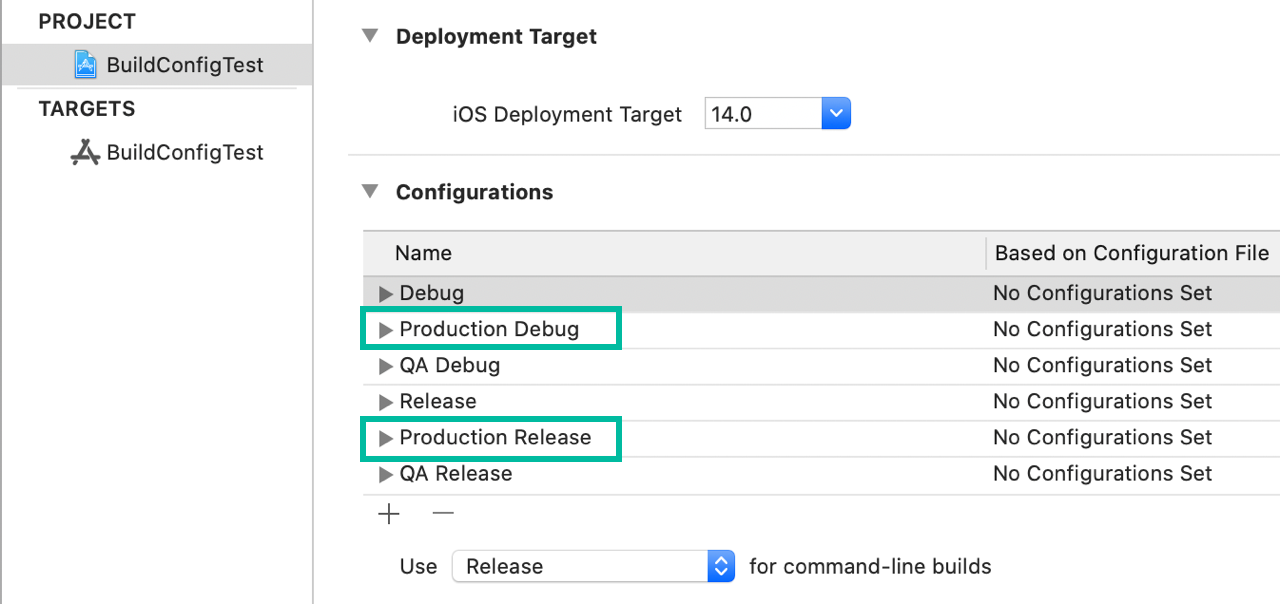 How to Add a Build Configuration in Xcode 6