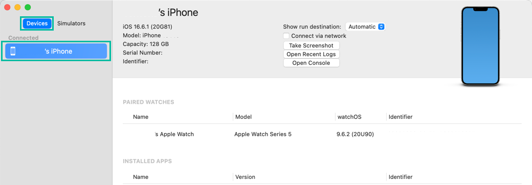 Install iOS app wirelessly from Xcode 3