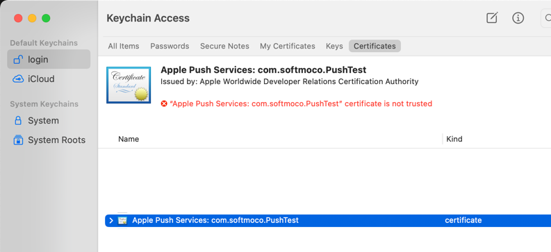 Generate an Apple Push Notification service Certificate 12