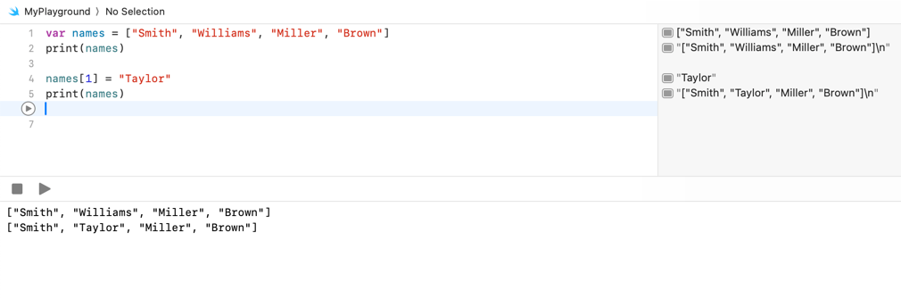 Swift Arrays - Modify and Add Elements 1