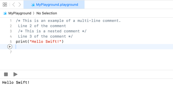 Swift Comments 1