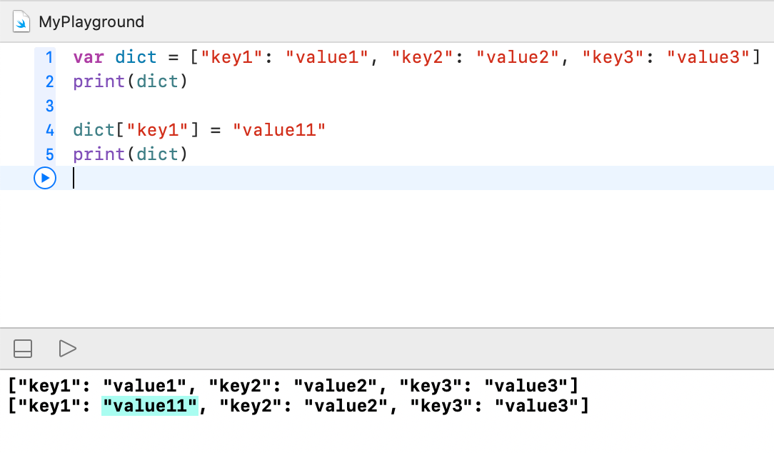 Swift Dictionary - Modify and Add 1