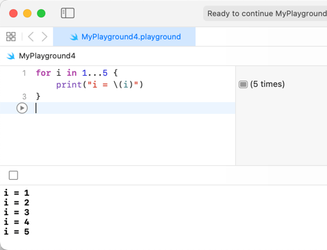 Swift for loop with stride() 1