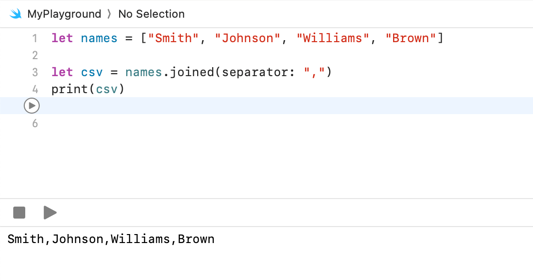 Swift - How to create a comma-separated string from an array 1
