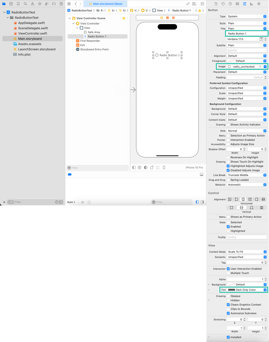 Customize radio button