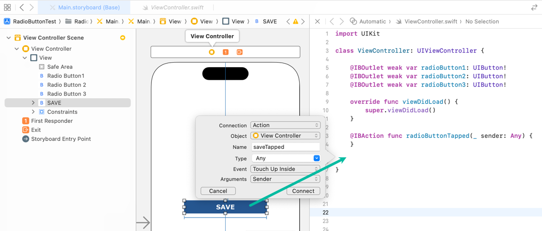 Add button actions