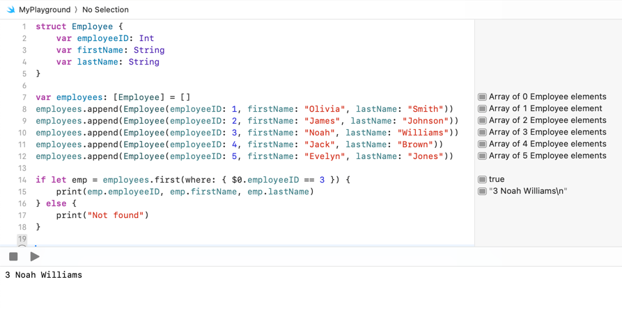 Swift - How to extract an object with a specified property value from an array 1