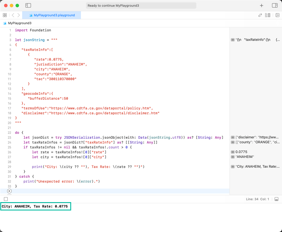 Extracting data from JSON using Dictionary in Swift 1