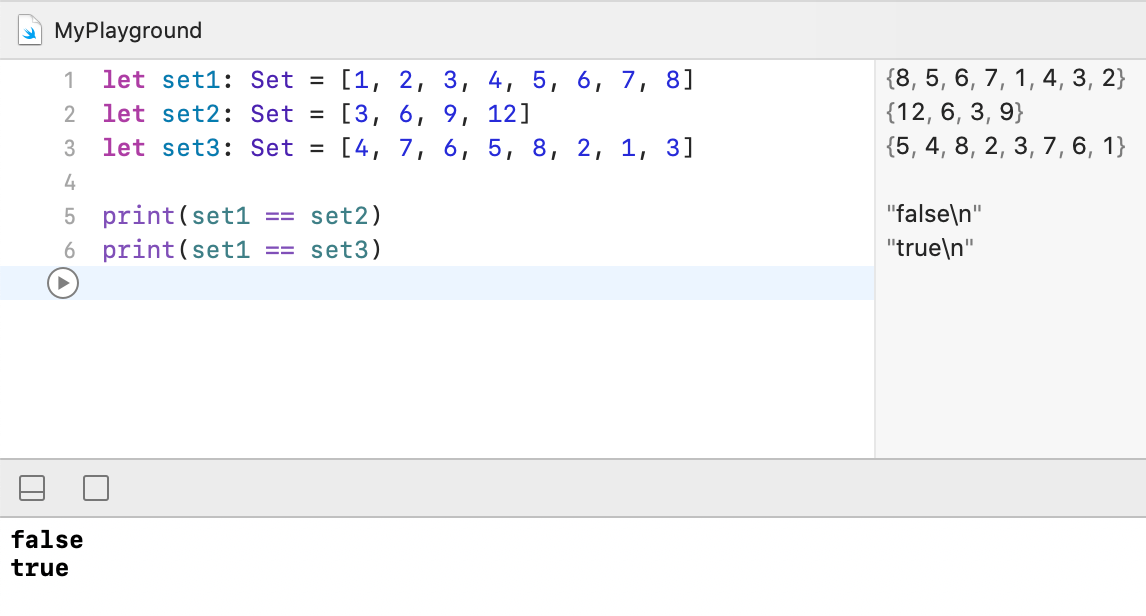 Swift の Set（セット）部分集合・上位集合・交わるか 1