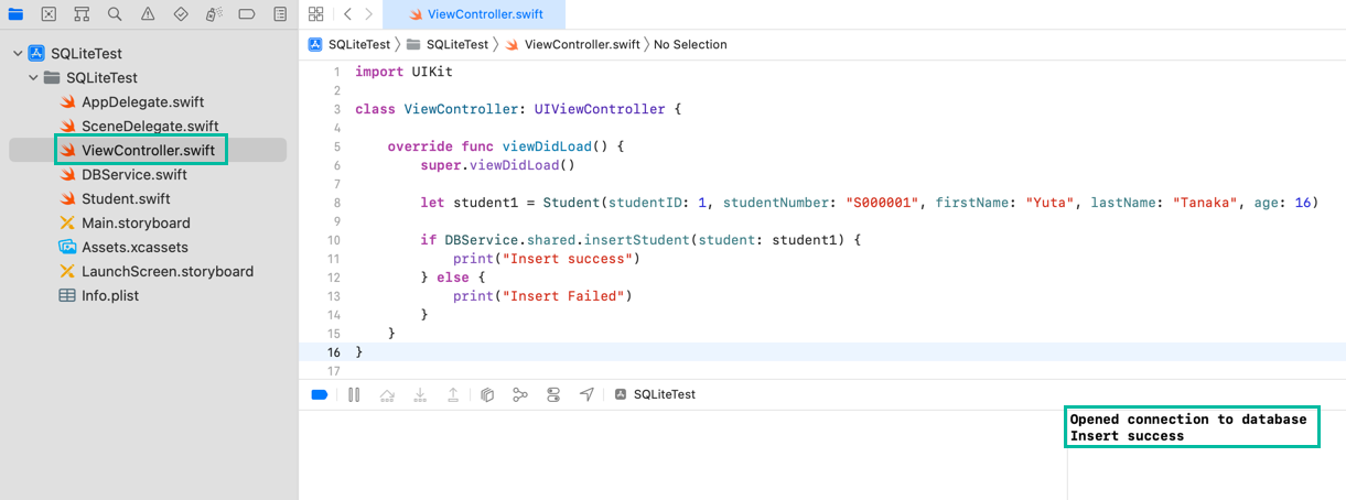 Swift - Insert Data into SQLite (INSERT) 2