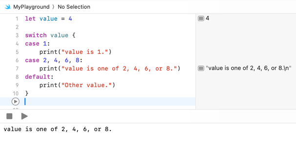 Swift switch statement 1