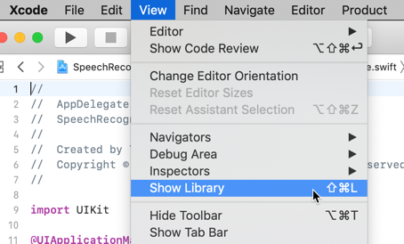 Xcode - How to Open the Object Library 3